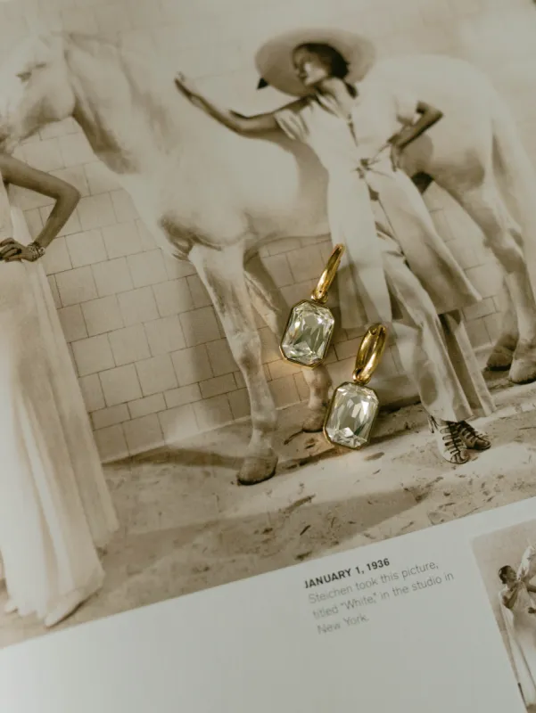 Crystal Drop Hoops sold by Bibi & Kim