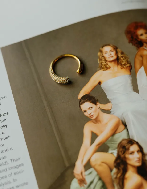 Pavé Open Ring – Gold sold by Bibi & Kim