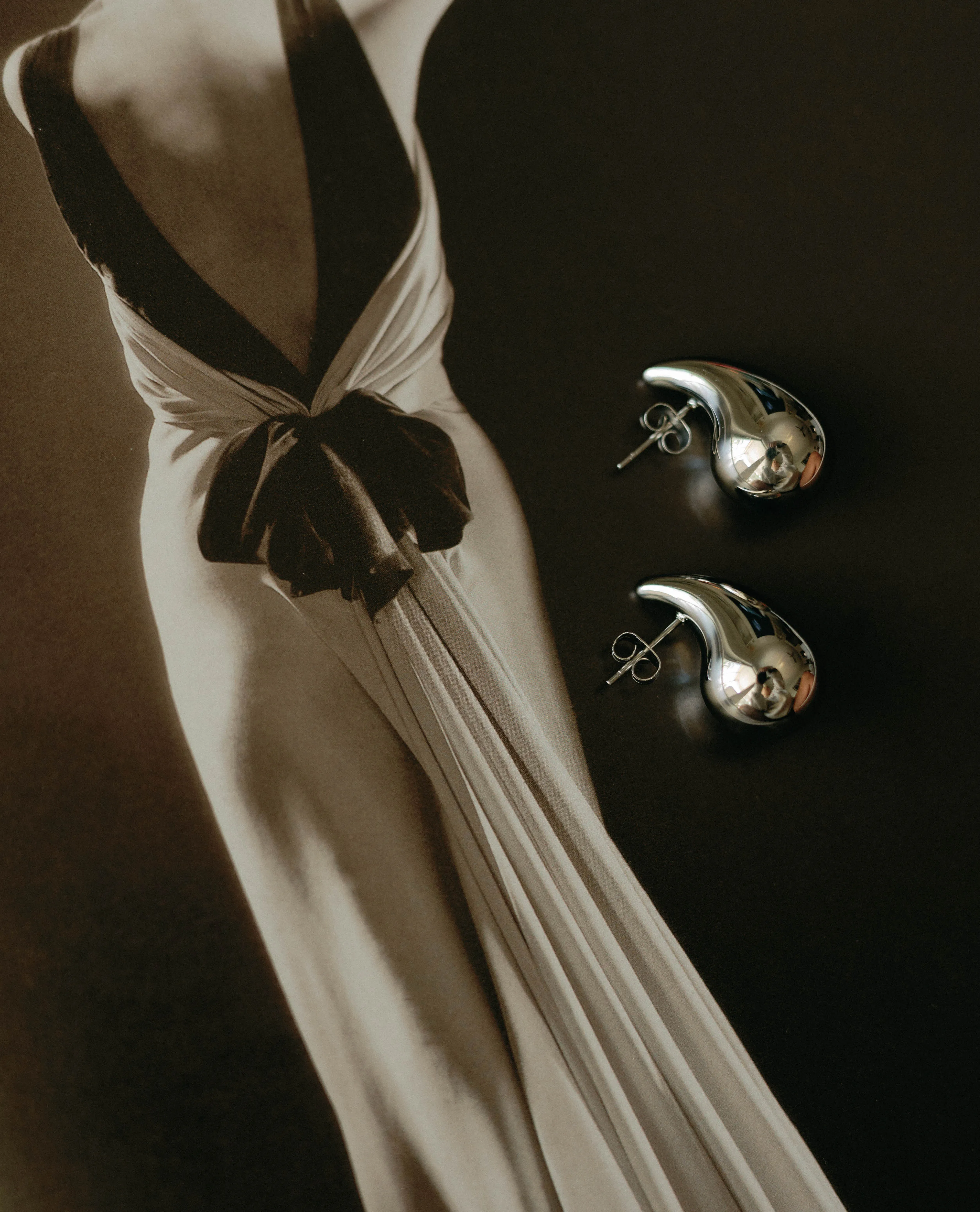 Liquid Drop Earrings – Silver sold by Bibi & Kim