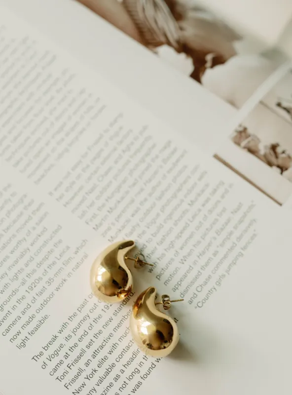 Liquid Drop Earrings – Gold sold by Bibi & Kim