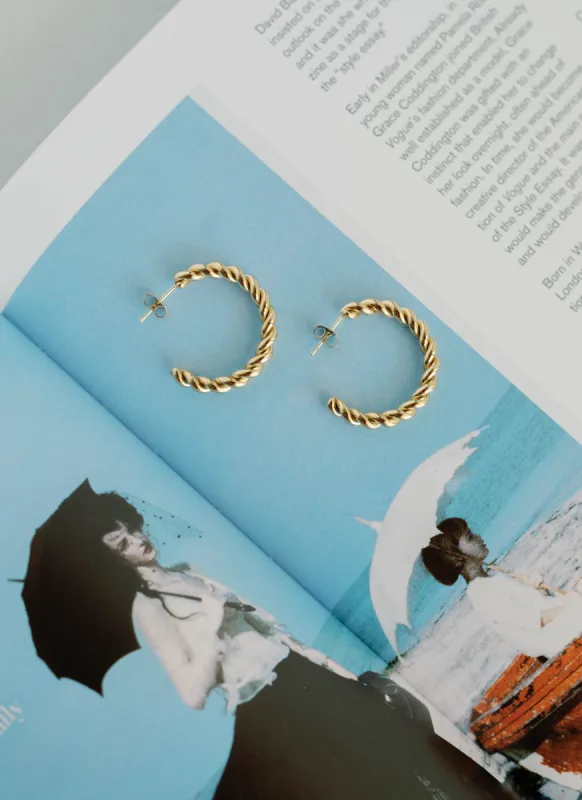Twisted Hoop Earrings – 30mm sold by Bibi & Kim