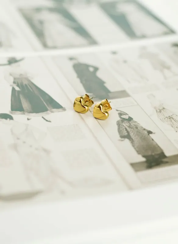 Mini Heart Stud Earrings sold by Bibi & Kim