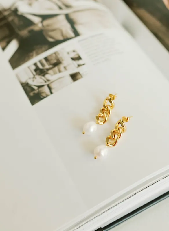 Freshwater Pearl Cuban Drop Earrings sold by Bibi & Kim