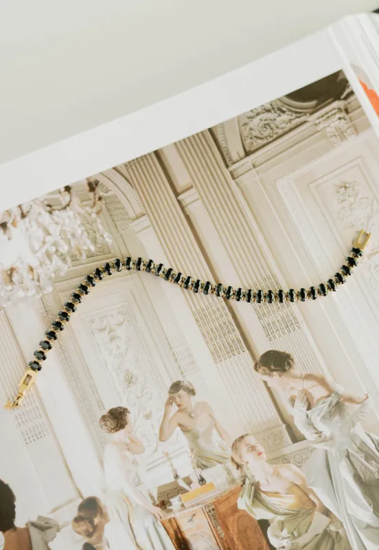 Midnight Tennis Bracelet – Black sold by Bibi & Kim