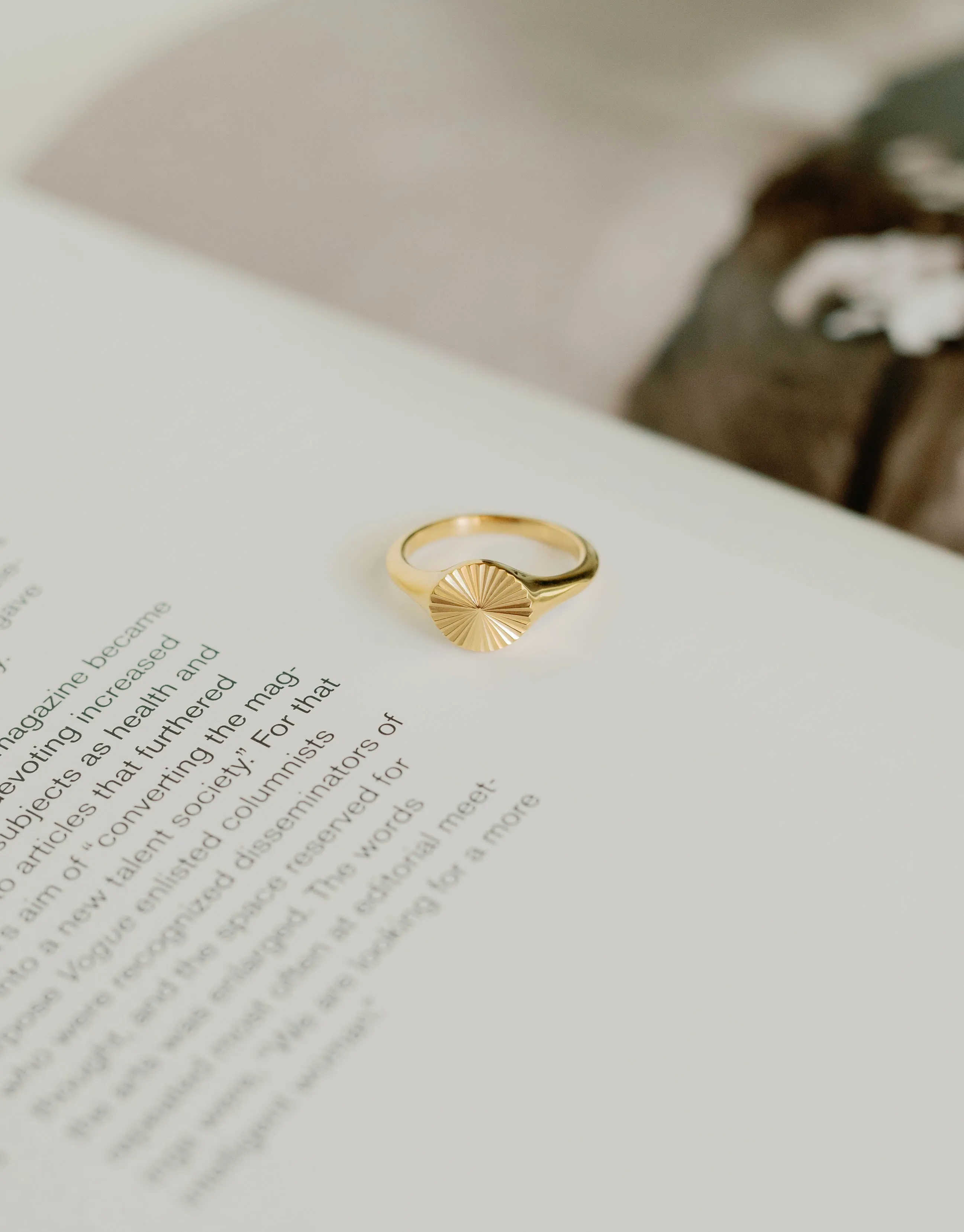 Sunburst Signet Ring sold by Bibi & Kim