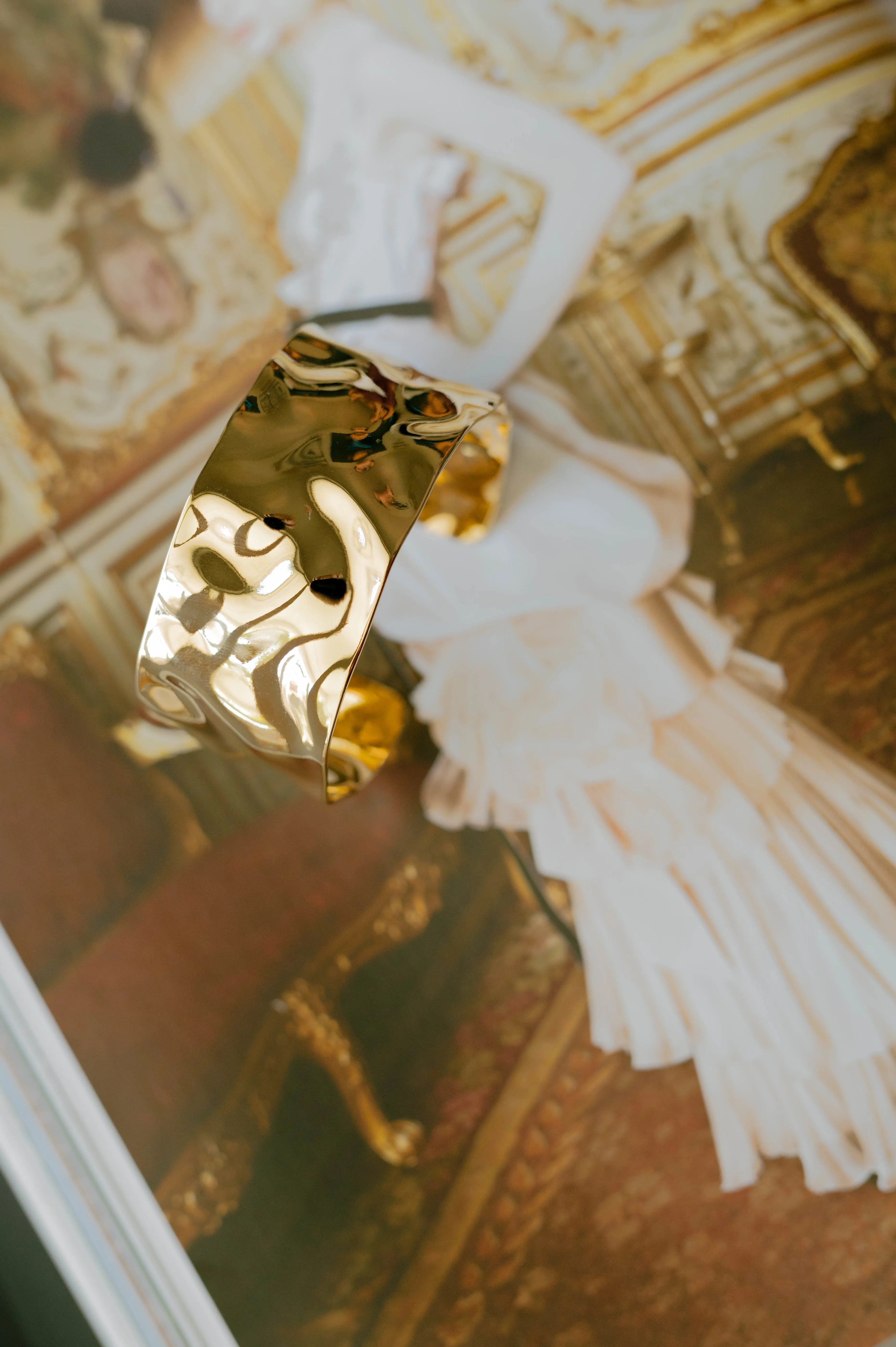 Hammered Cuff Bracelet – Gold sold by Bibi & Kim