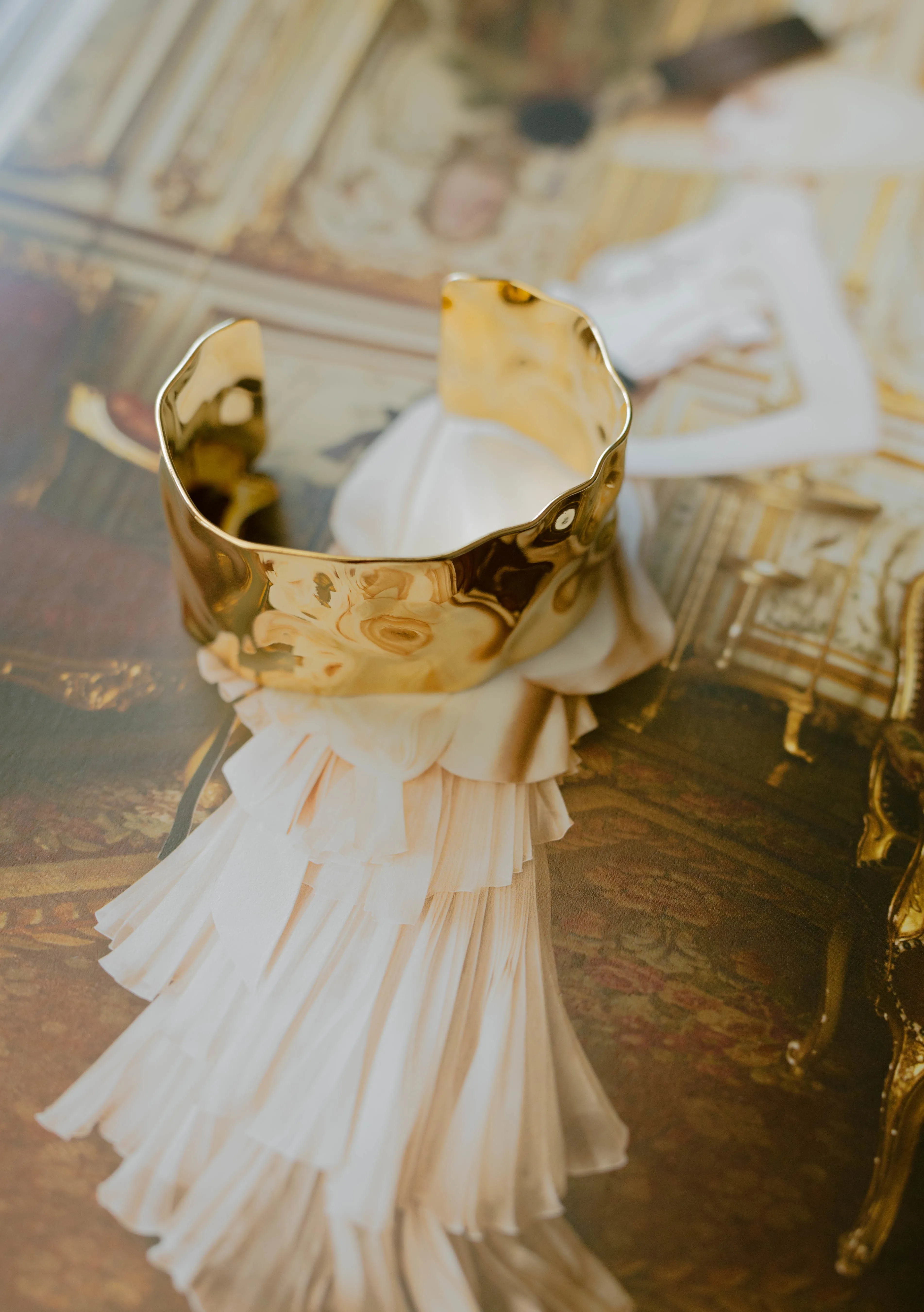 Hammered Cuff Bracelet – Gold sold by Bibi & Kim product image thumbnail 2