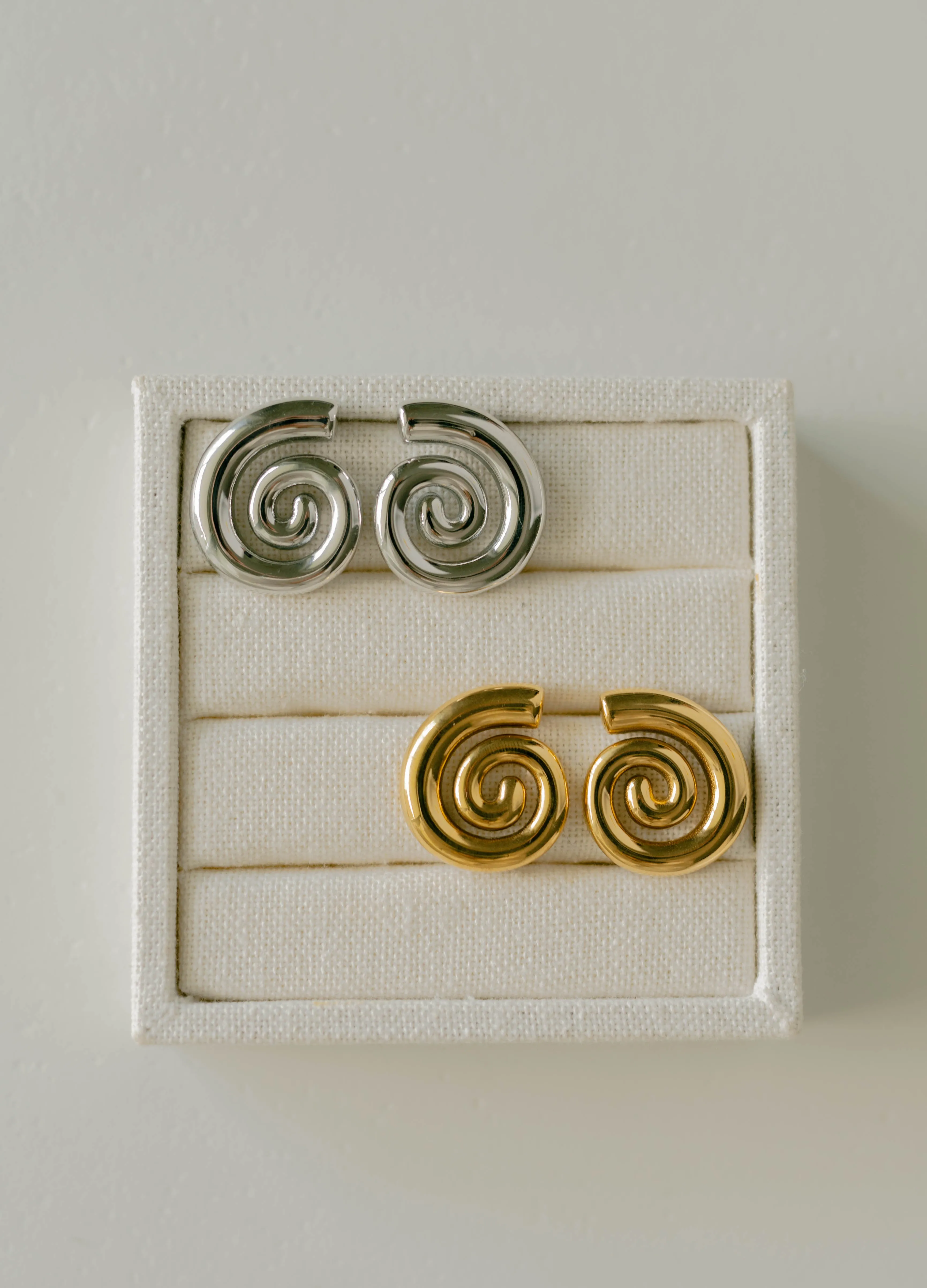 Swirl Studs – Silver sold by Bibi & Kim product image thumbnail 2