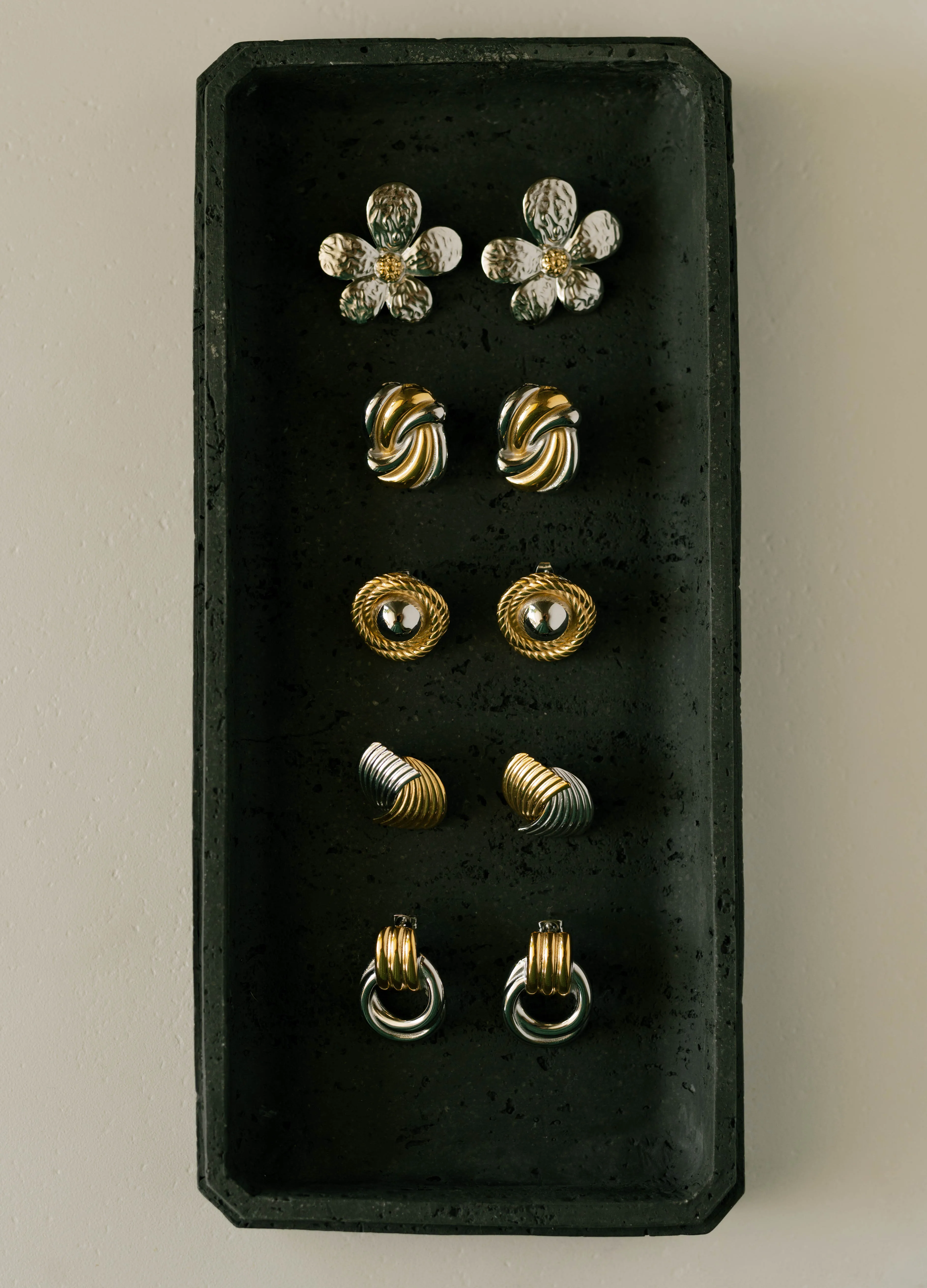 Rope Dome Stud Earrings – Mixed Metal sold by Bibi & Kim product image thumbnail 3