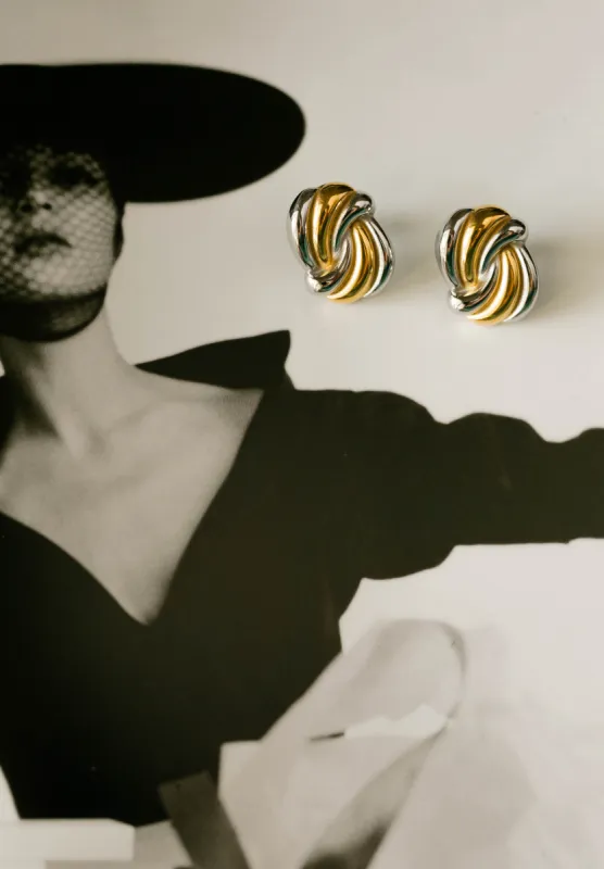 Knot Earrings – Mixed Metal sold by Bibi & Kim