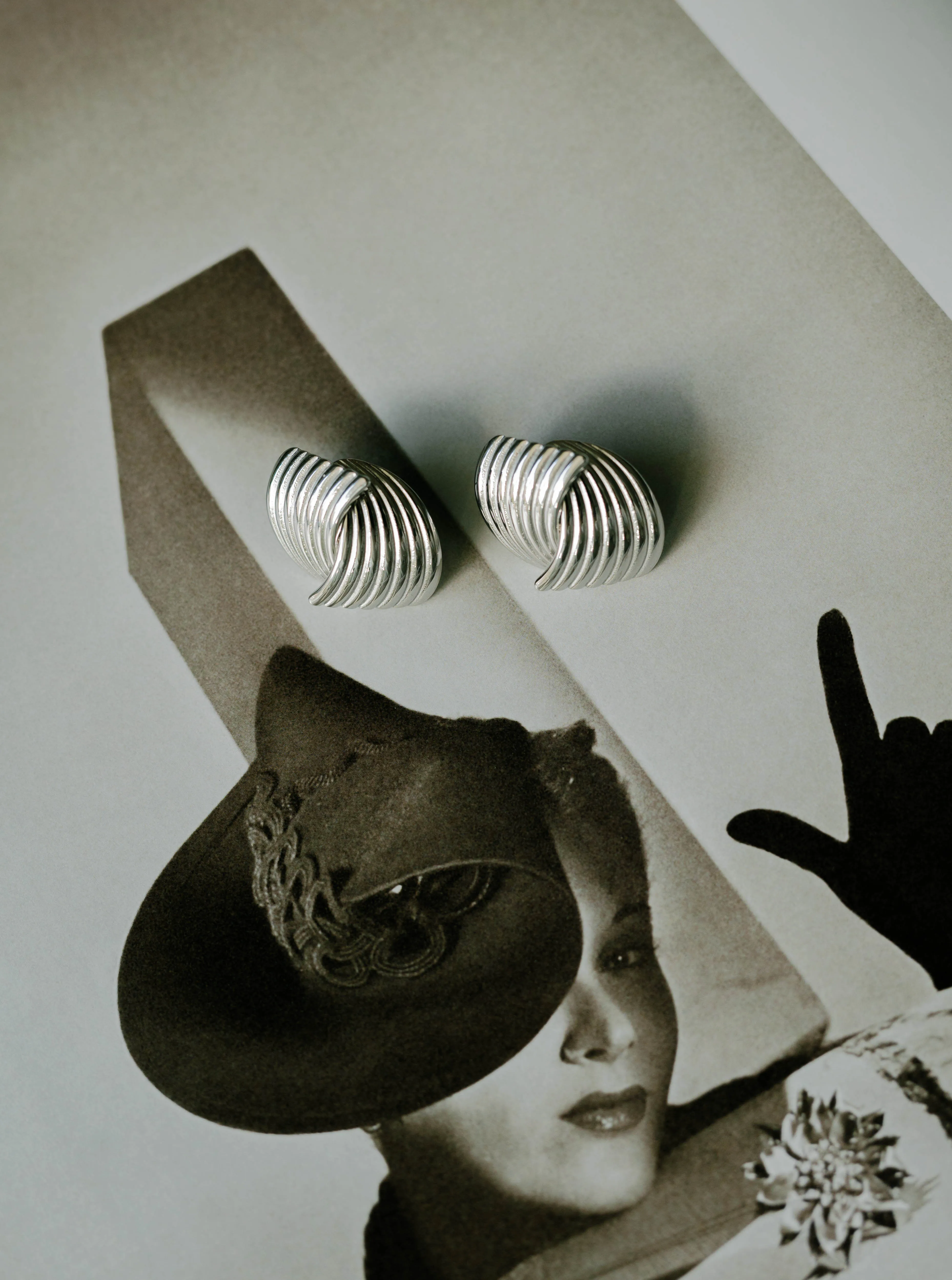 Ribbed Dome Earrings – Silver sold by Bibi & Kim