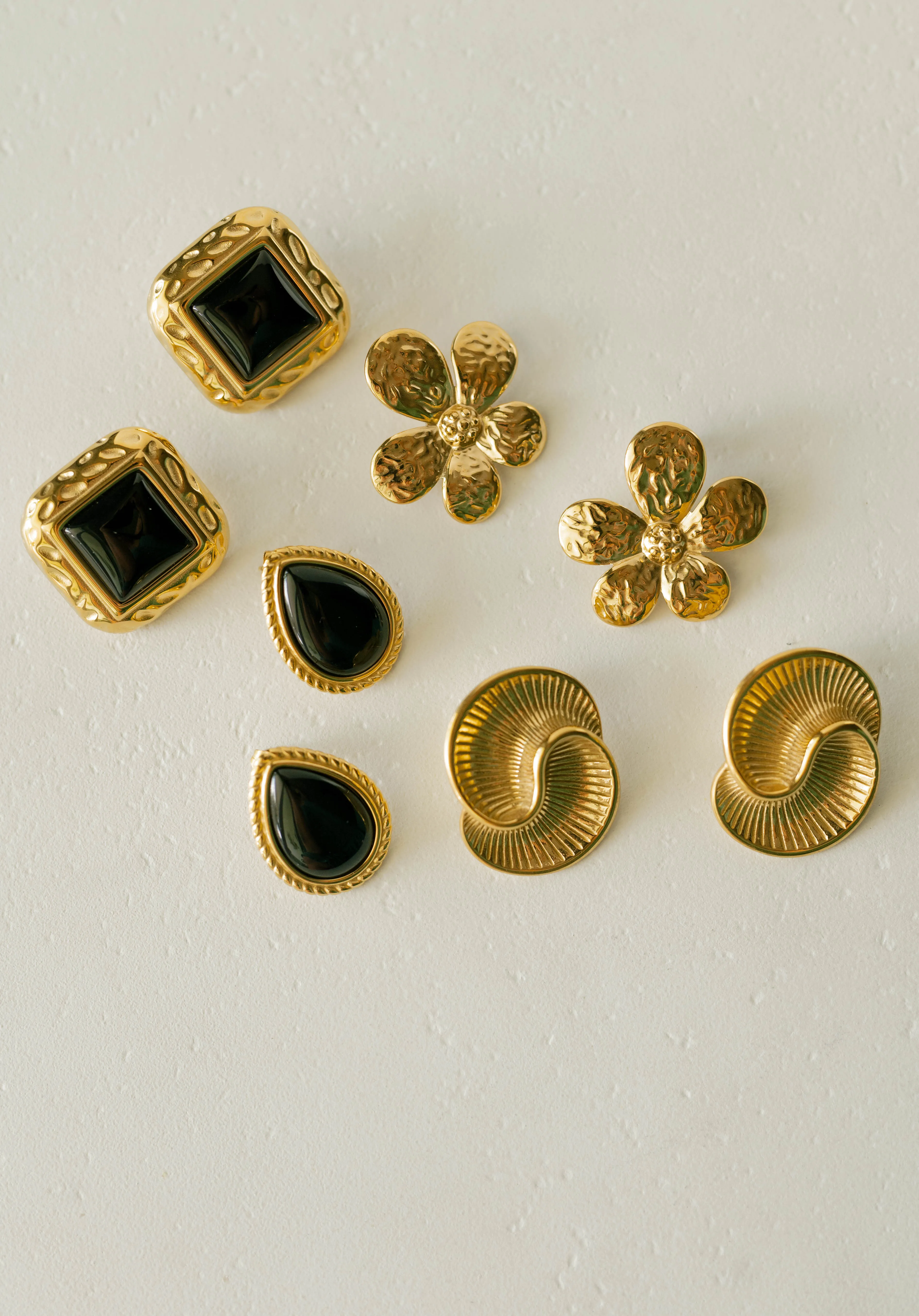 Black Onyx Square Stud Earrings sold by Bibi & Kim product image thumbnail 2