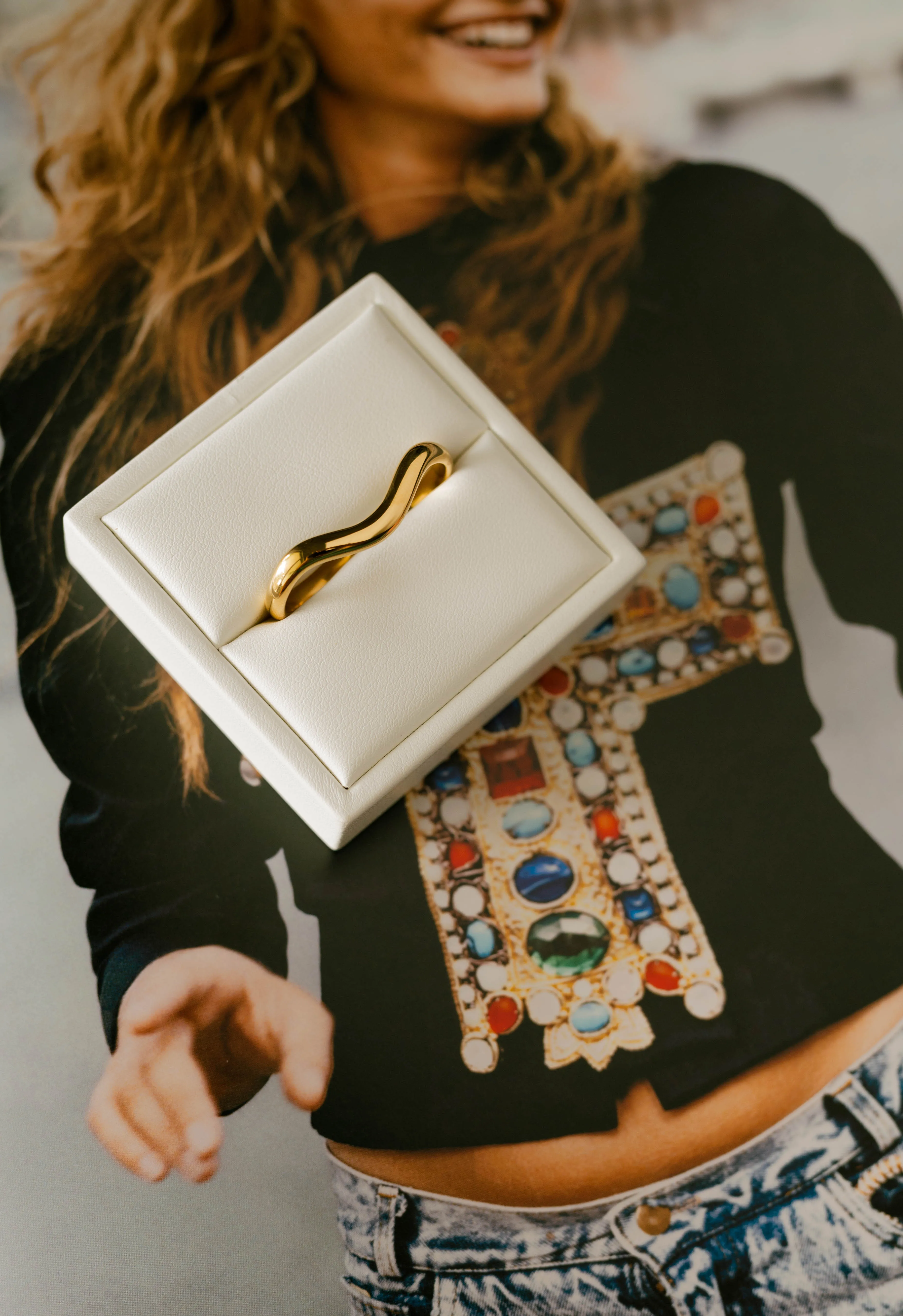 Double Wave Ring – Gold sold by Bibi & Kim