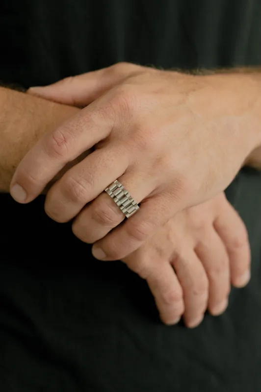 Watch Link Ring – Silver sold by Bibi & Kim