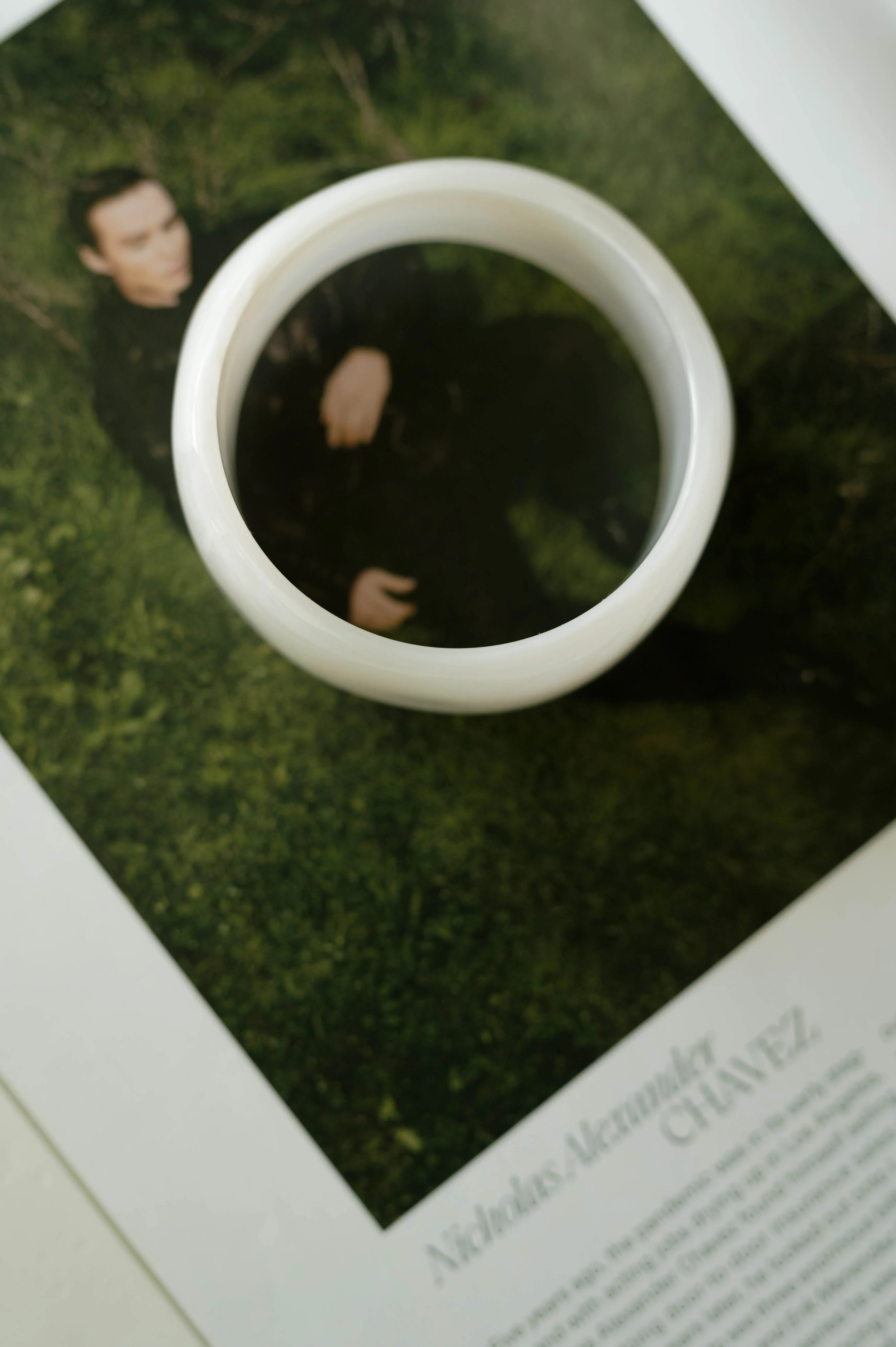 Sculpted Resin Bangle – Ivory Cloud sold by Bibi & Kim product image thumbnail 2