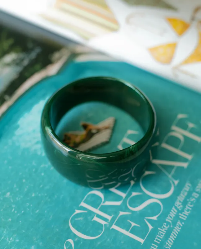 Sculpted Resin Bangle – Forest Jade sold by Bibi & Kim