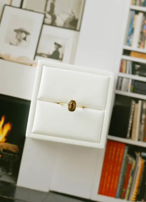 Oval Tiger’s Eye Signet Ring sold by Bibi & Kim