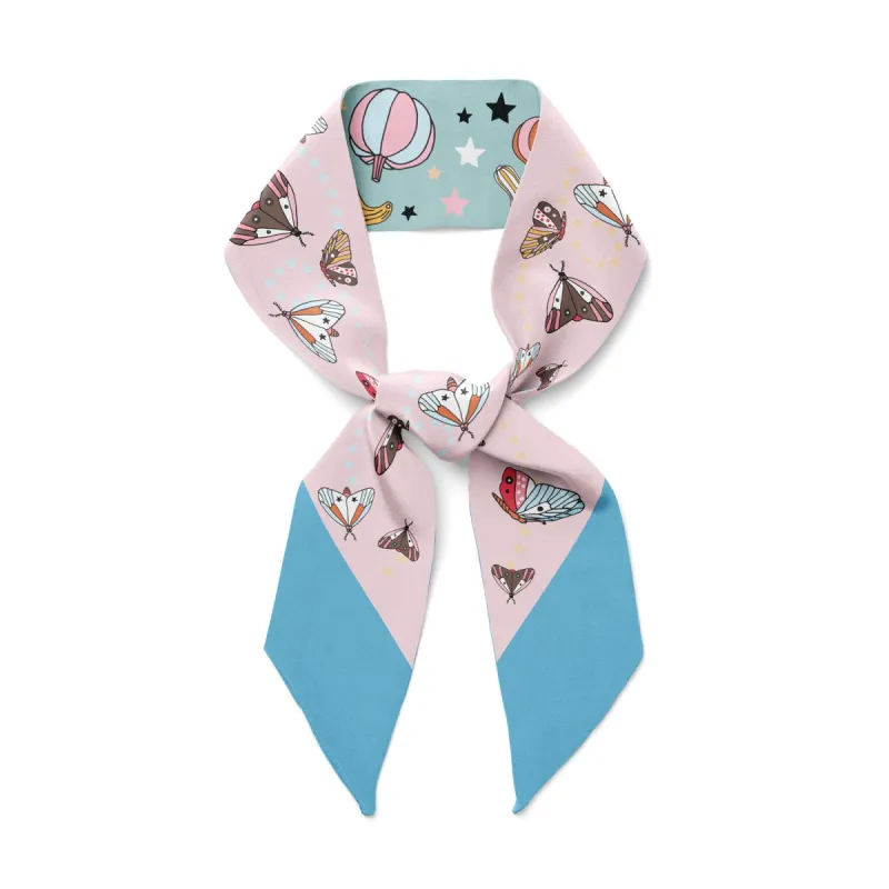 Moths and Squashes Twilly Ribbon Scarf sold by Centinelle