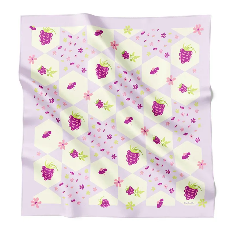 RASPBERRY MEDLEY  - Silk Medium Square Scarf sold by Centinelle