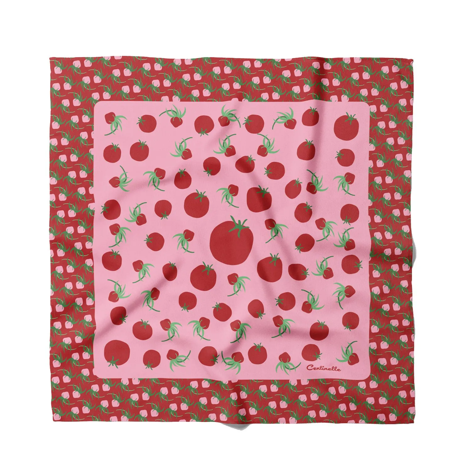 Tomatoes Cotton Silk Bandana sold by Centinelle