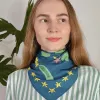 CUCUMBER BLOMMING -  Cotton Silk Bandana sold by Centinelle