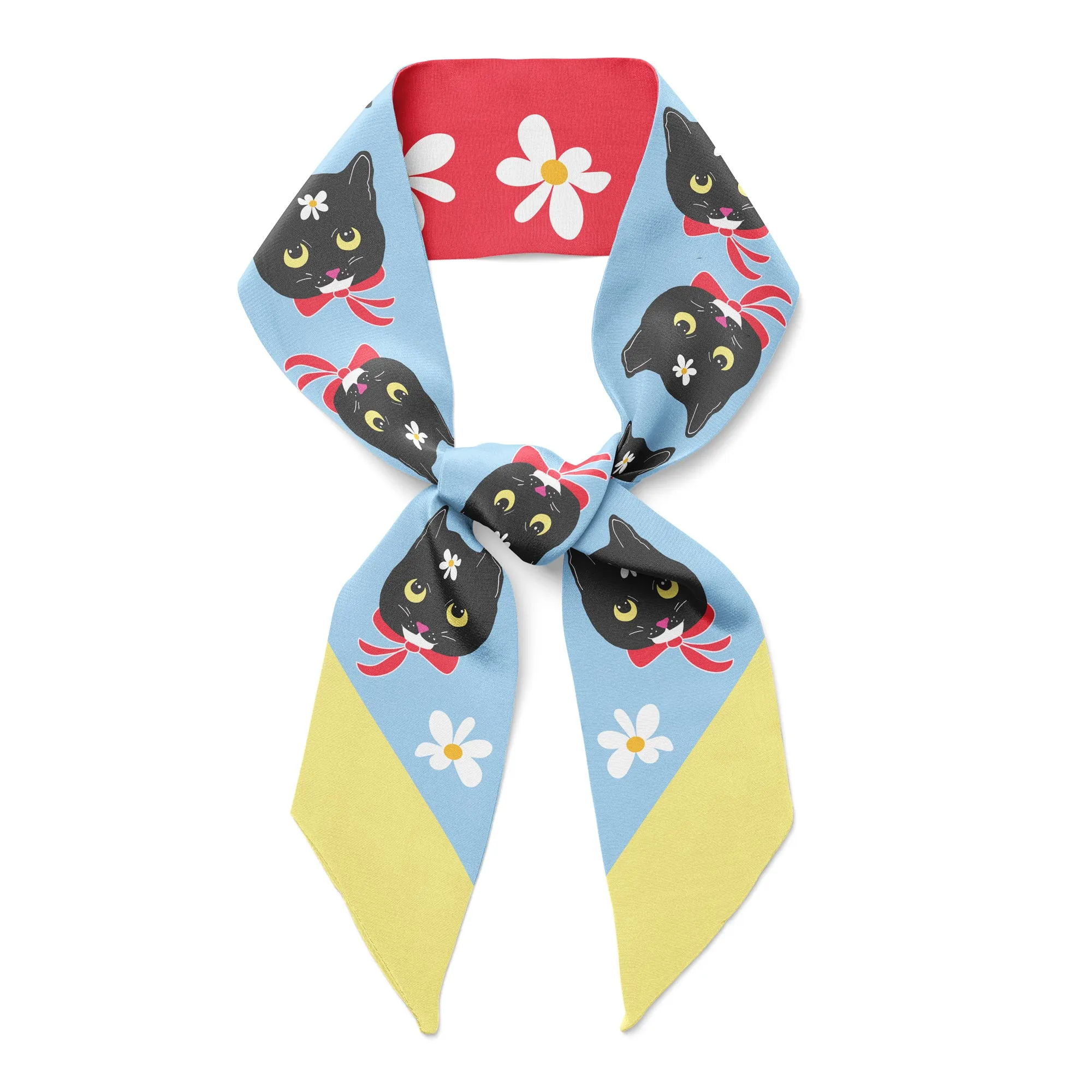 Naoko Cat Twilly Ribbon Scarf sold by Centinelle