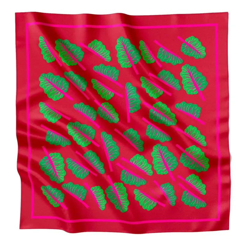 Glowing Chard Silk Large Square Scarf made by Centinelle
