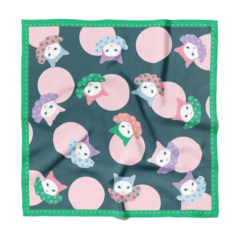 CAT CLOWN  - Cotton Silk Bandana sold by Centinelle