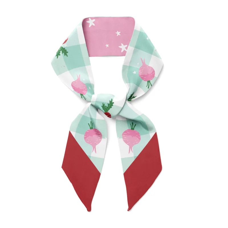 TURNIP UP THE BEET  - Twilly Ribbon Scarf sold by Centinelle