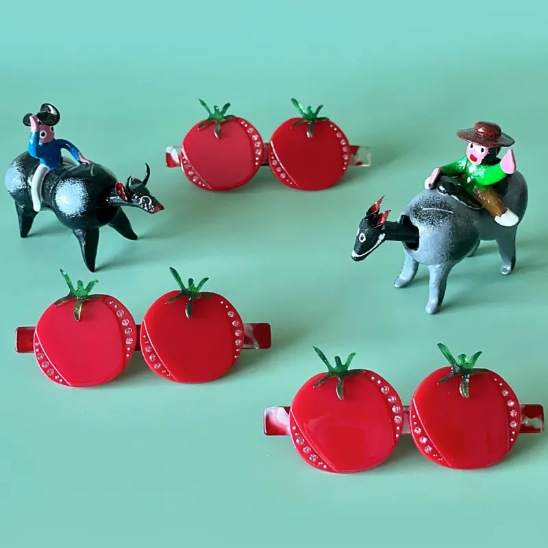 Tomatoes Hair Barrette sold by Centinelle