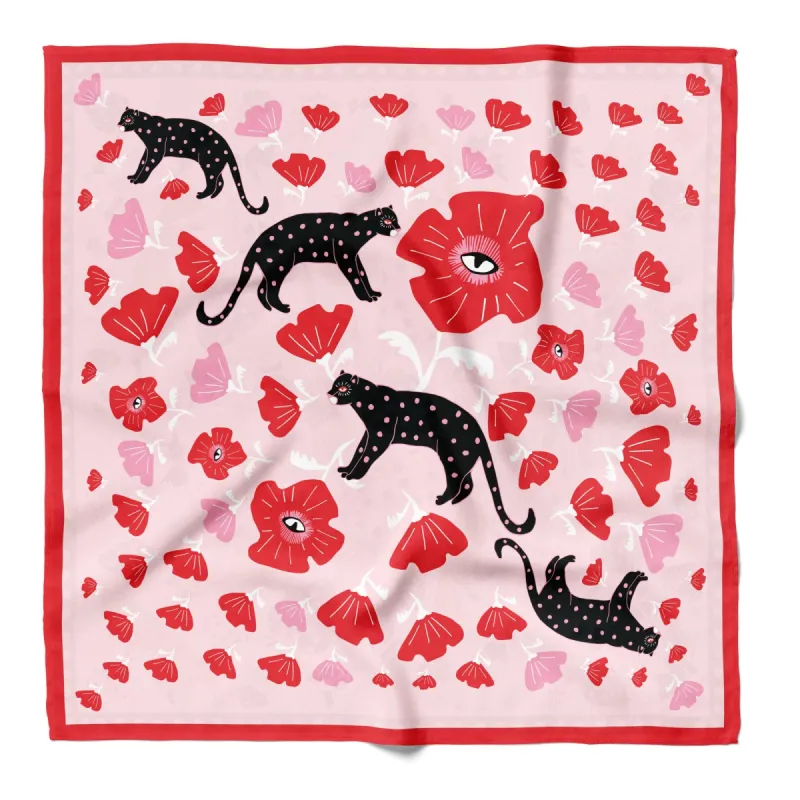 POPPY & POLKA CAT  - Cotton Silk Bandana sold by Centinelle