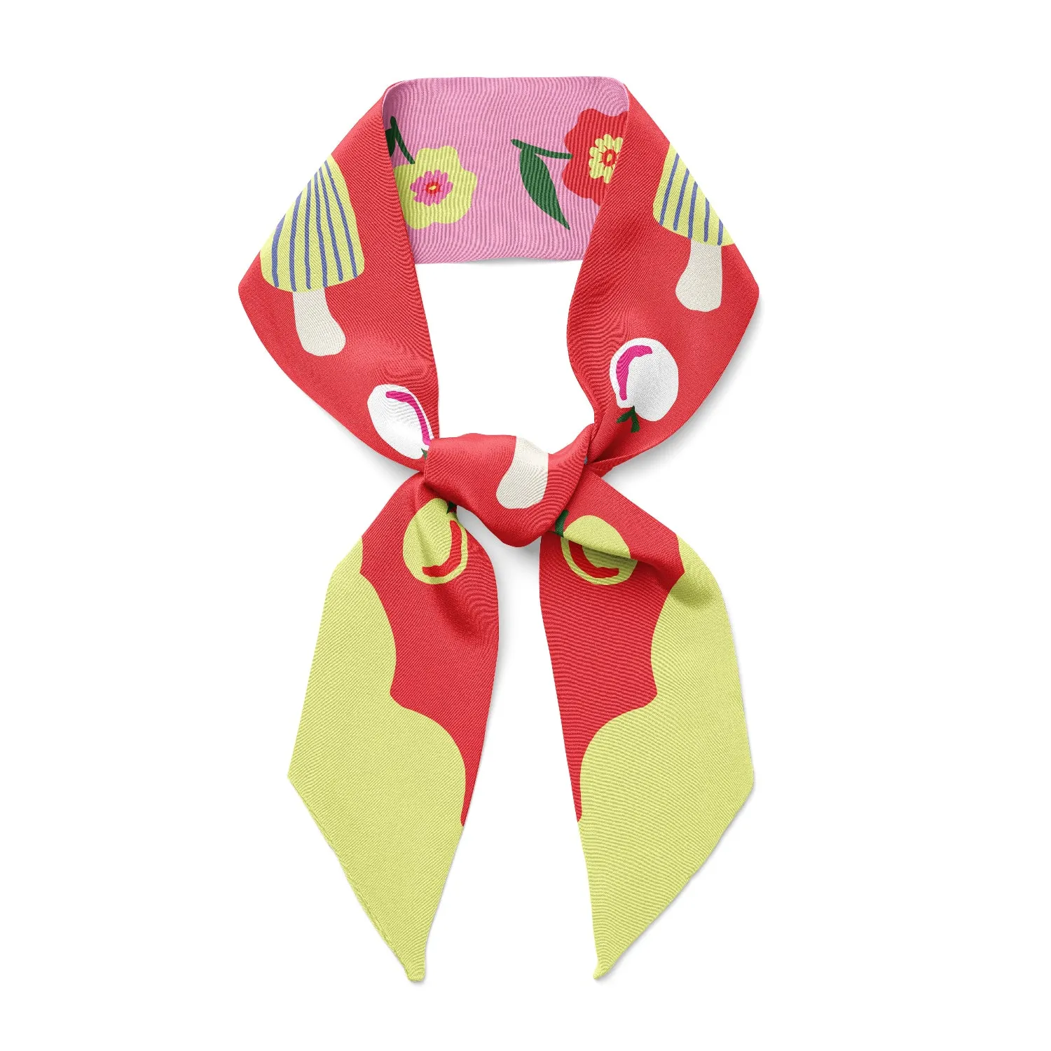 Cat Garden Gnome Twilly Ribbon Scarf sold by Centinelle product image thumbnail 2