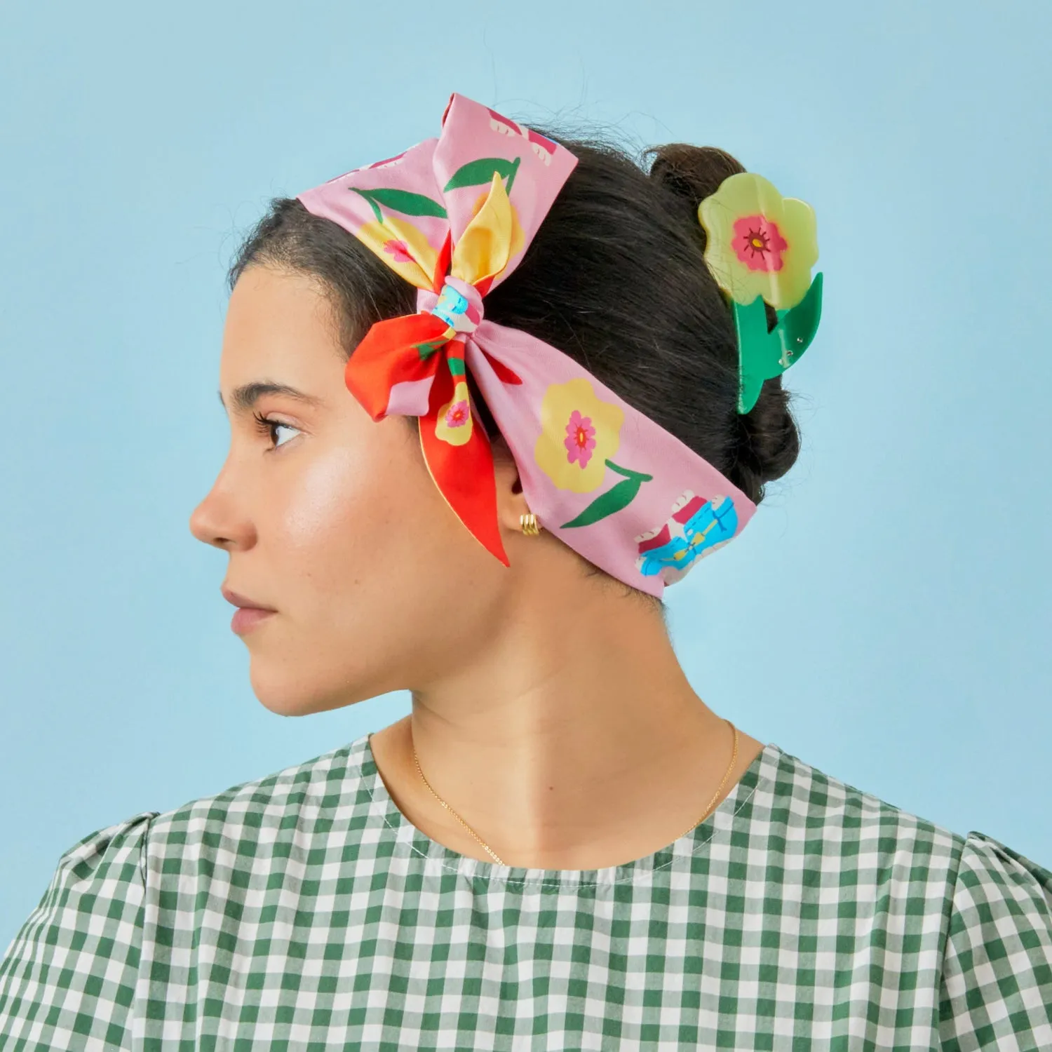 Cat Garden Gnome Twilly Ribbon Scarf sold by Centinelle product image thumbnail 4