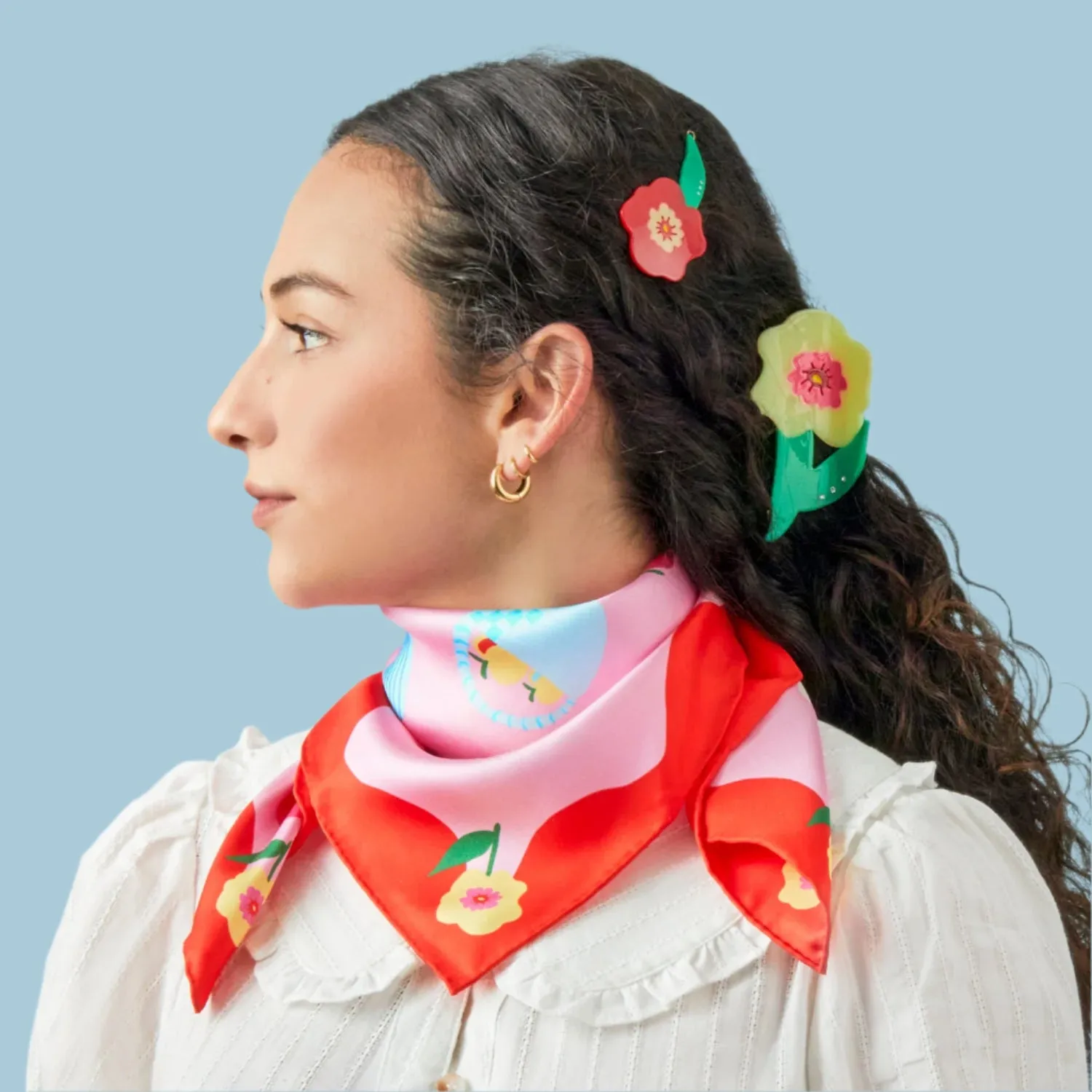 Neon Yellow Flower Hair Claw sold by Centinelle product image thumbnail 5