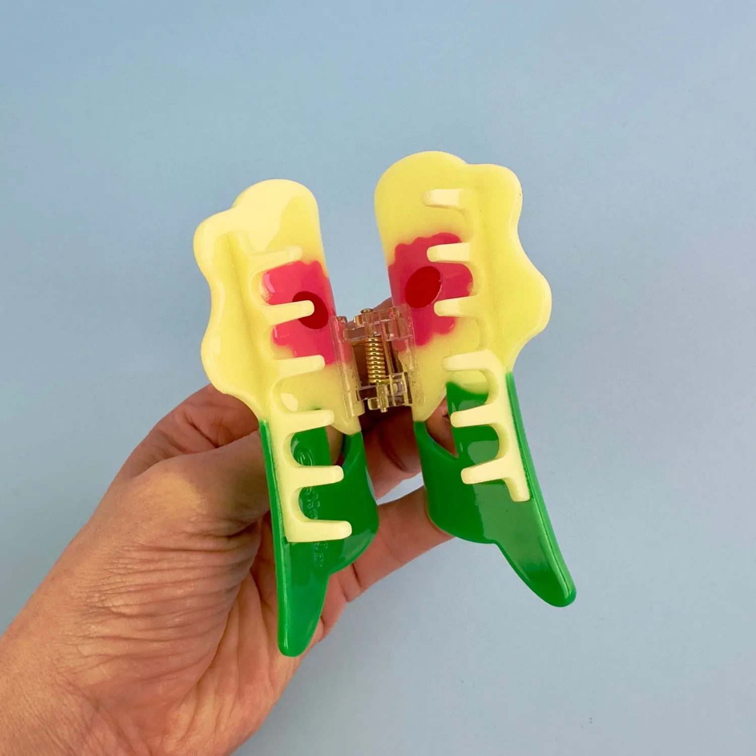 Neon Yellow Flower Hair Claw sold by Centinelle product image thumbnail 4