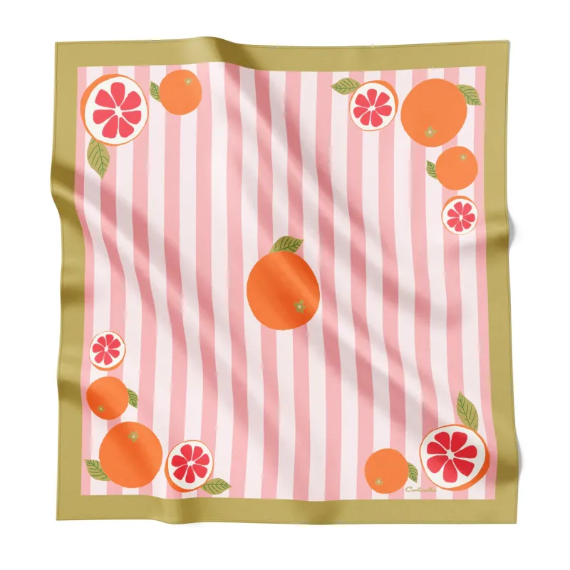 California Pomelo Silk Medium Square Scarf sold by Centinelle