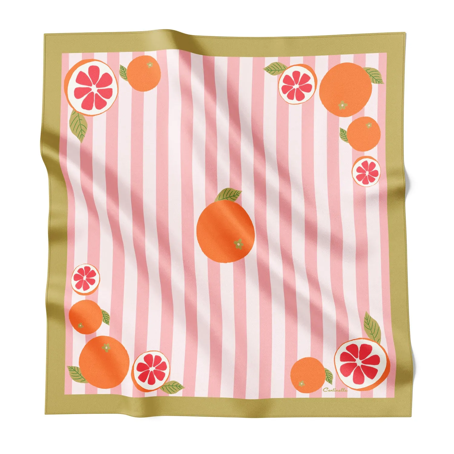 California Pomelo Silk Medium Square Scarf sold by Centinelle