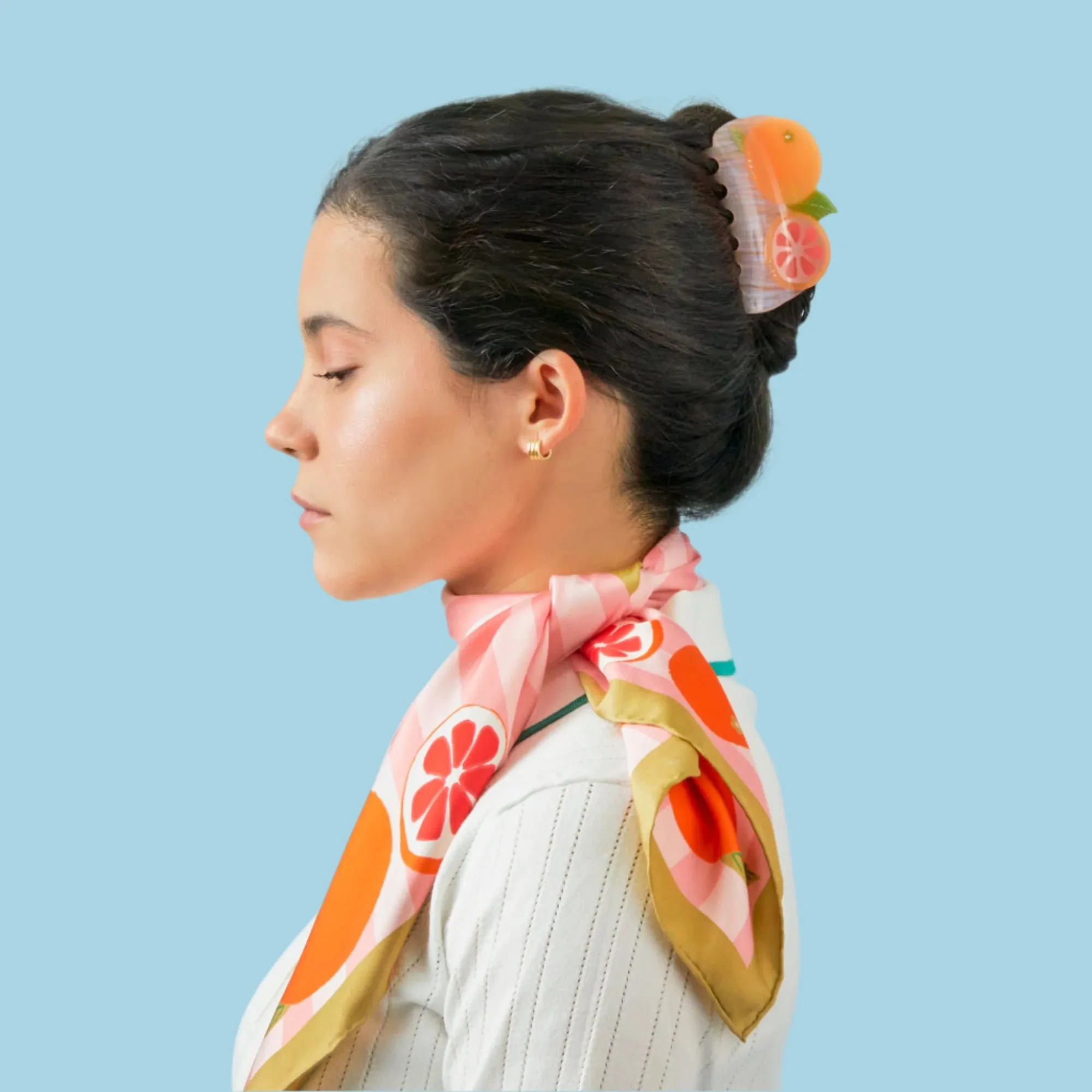 California Pomelo Silk Medium Square Scarf sold by Centinelle product image thumbnail 2