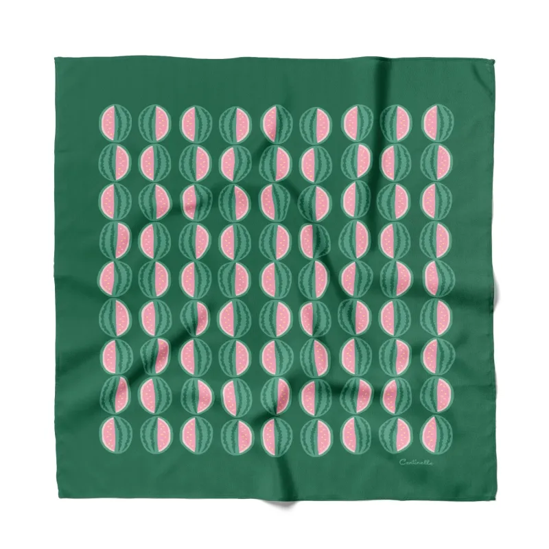 Watermelon Cotton Silk Bandana sold by Centinelle