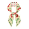 Cherry Twilly Ribbon Scarf sold by Centinelle