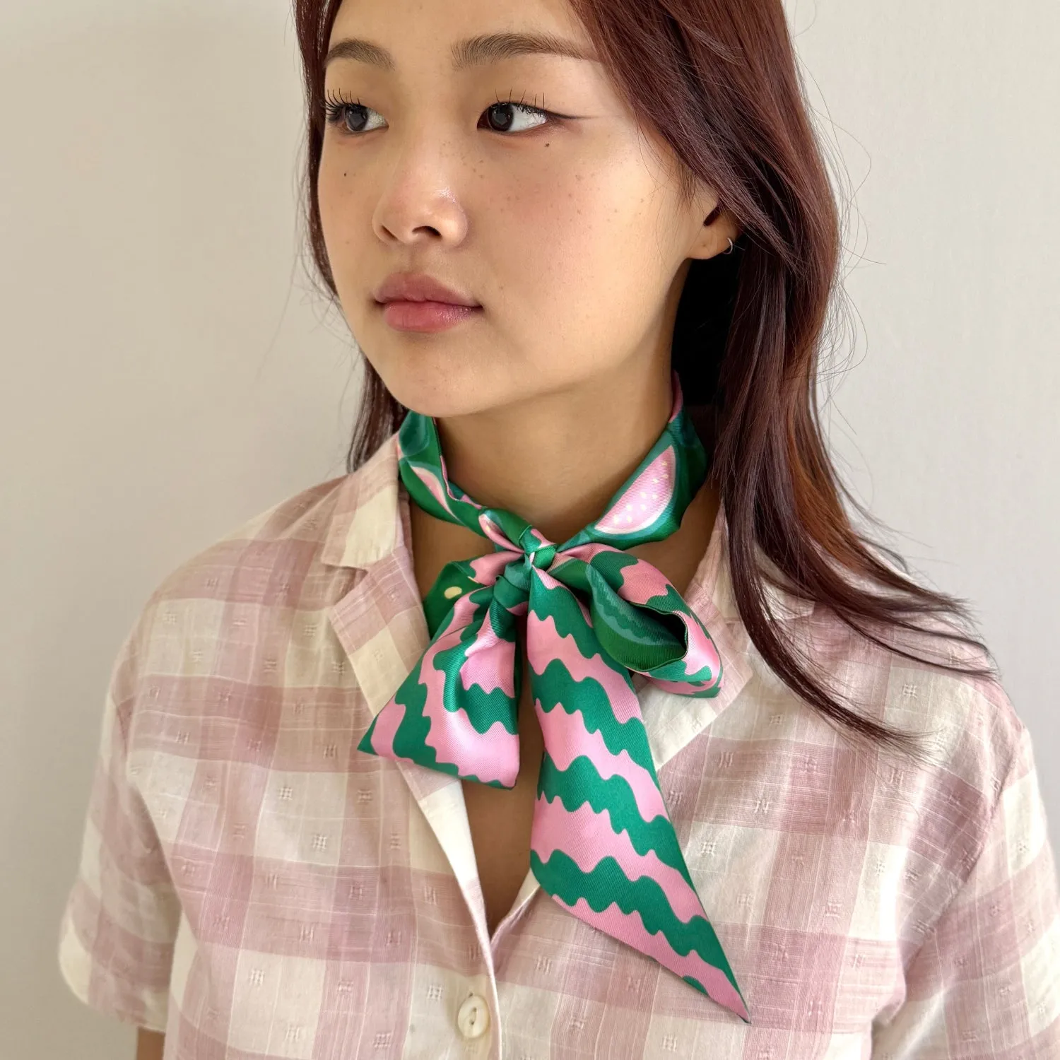 Watermelon Twilly Ribbon Scarf sold by Centinelle product image thumbnail 4