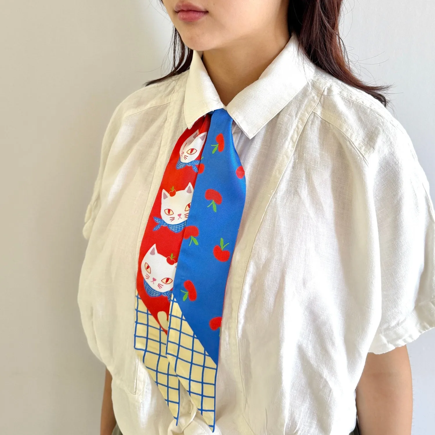 Apple Cat Twilly Ribbon Scarf sold by Centinelle product image thumbnail 3