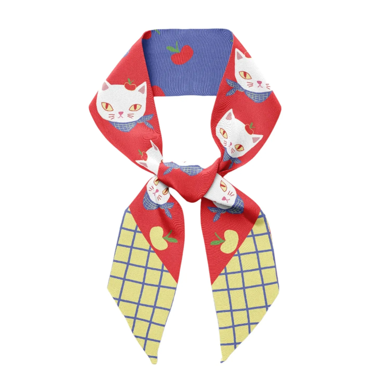 Apple Cat Twilly Ribbon Scarf sold by Centinelle