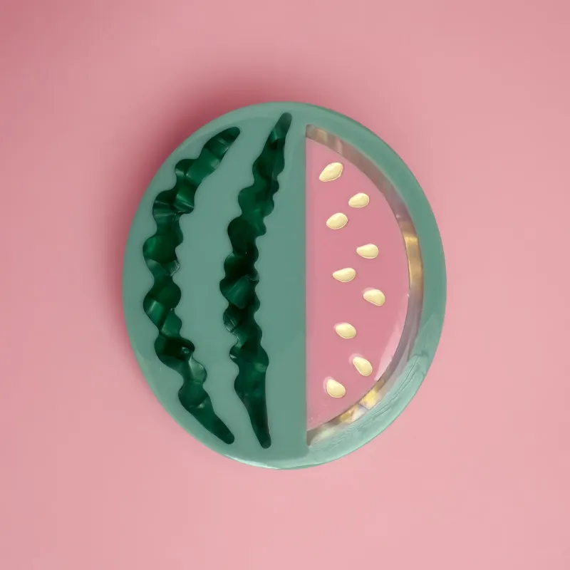 Watermelon Alligator Hair Clip sold by Centinelle