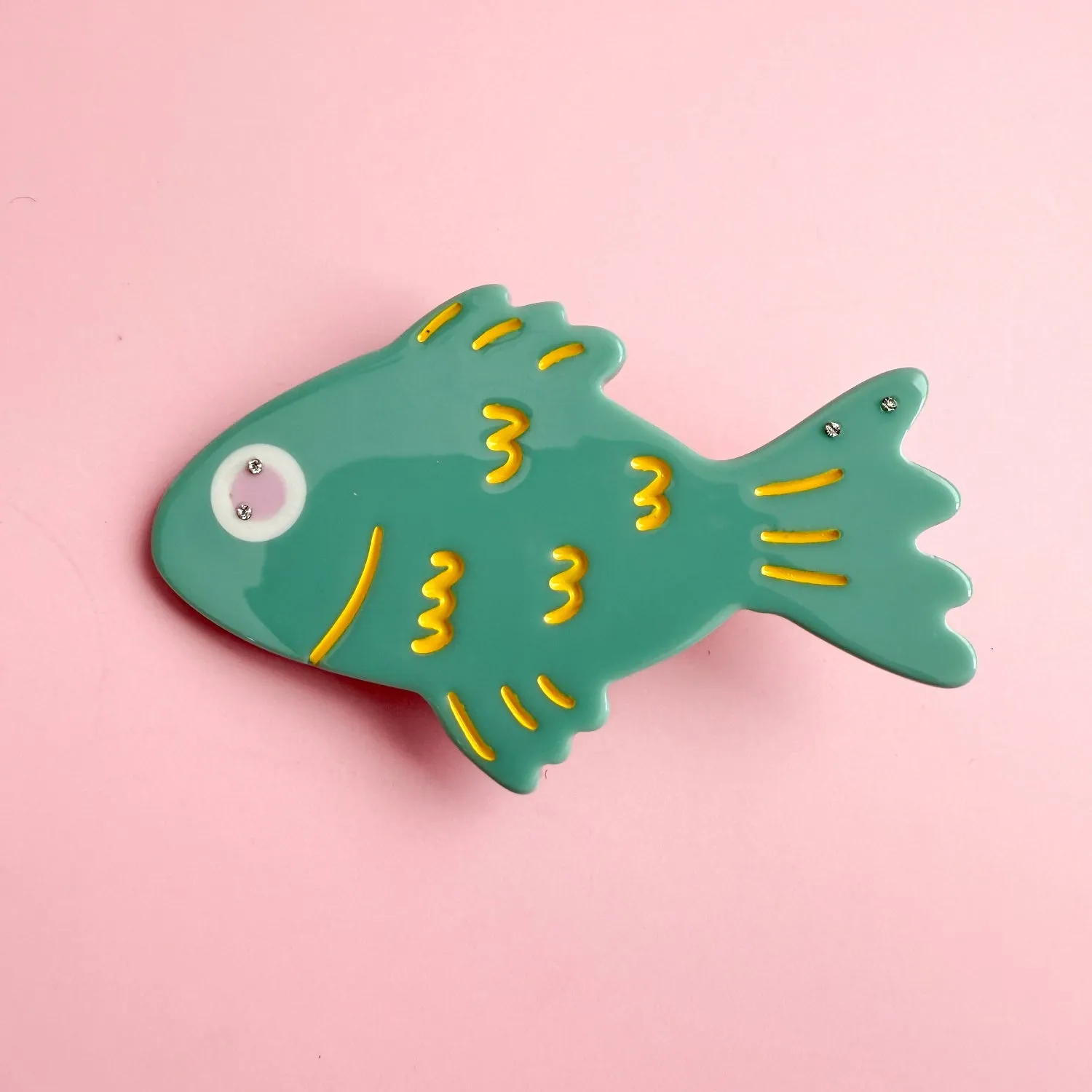 Green Fish Alligator Hair Clip sold by Centinelle