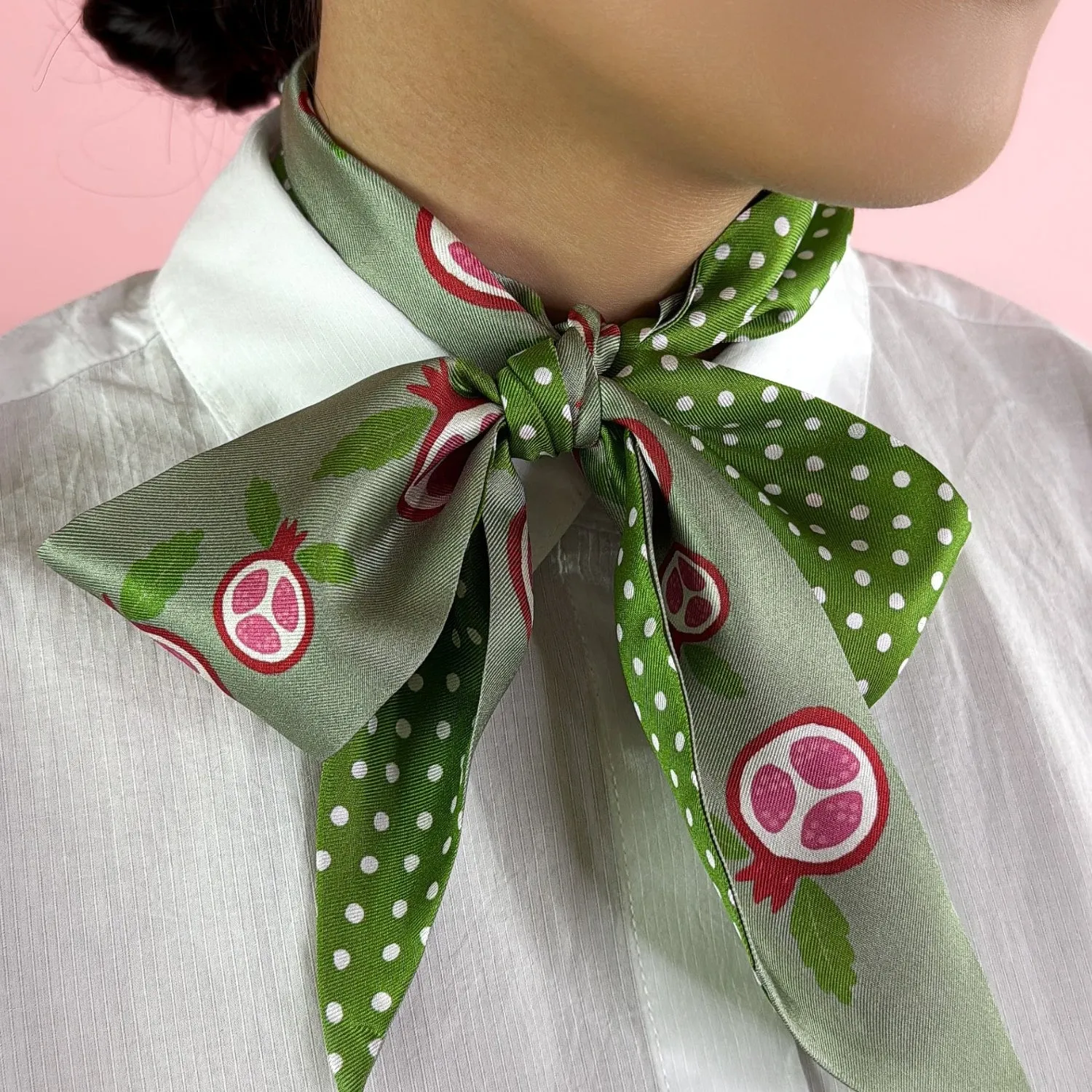 Pomegranate Twilly Ribbon Scarf sold by Centinelle product image thumbnail 3