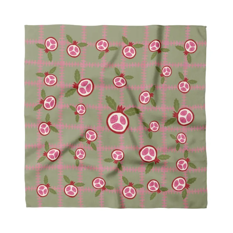 Pomegranate Cotton Silk Bandana sold by Centinelle