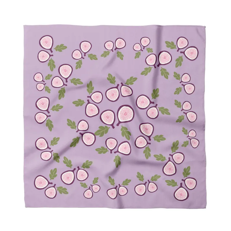 Fig Silk Medium Square Scarf sold by Centinelle