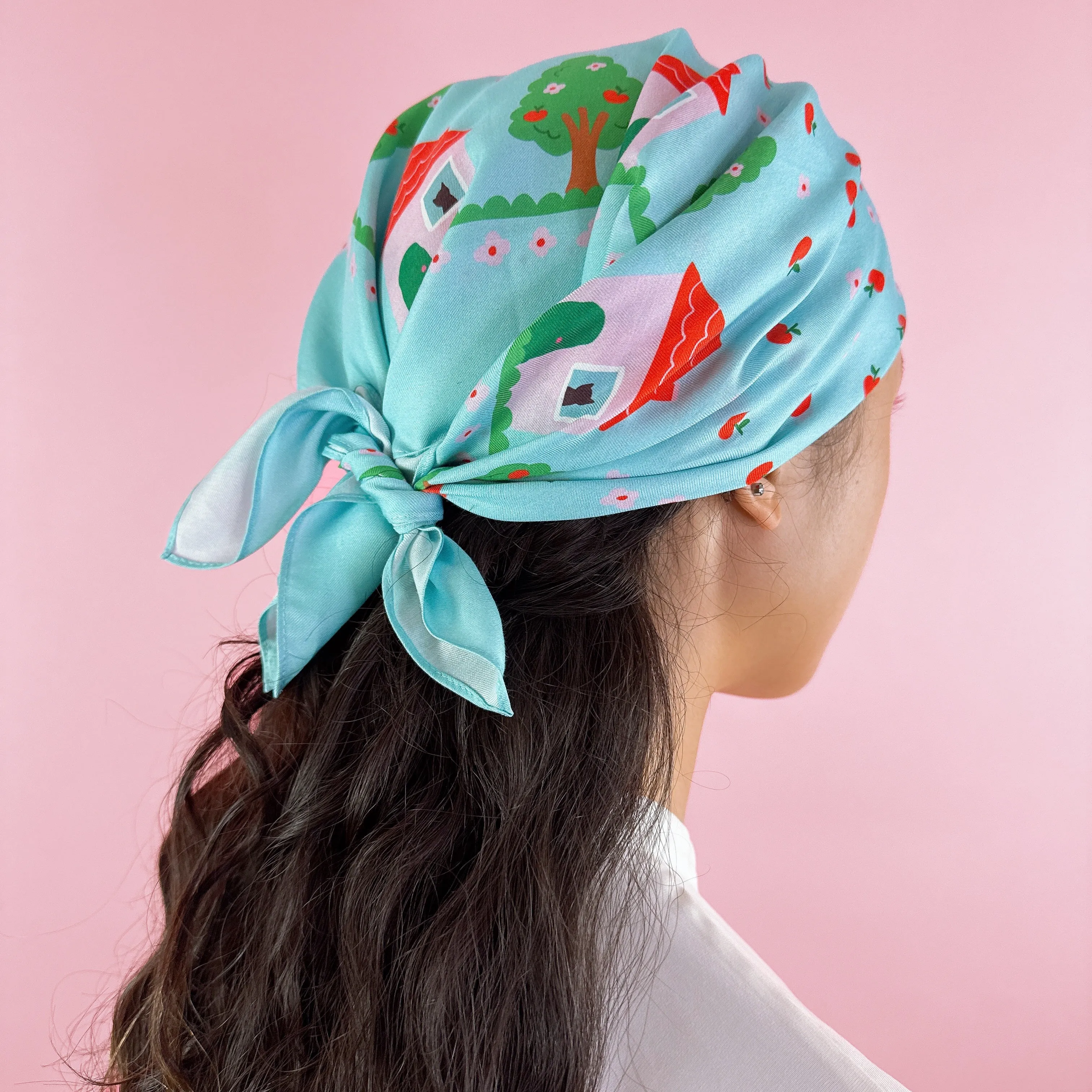 House Silk Medium Square Scarf sold by Centinelle product image thumbnail 3