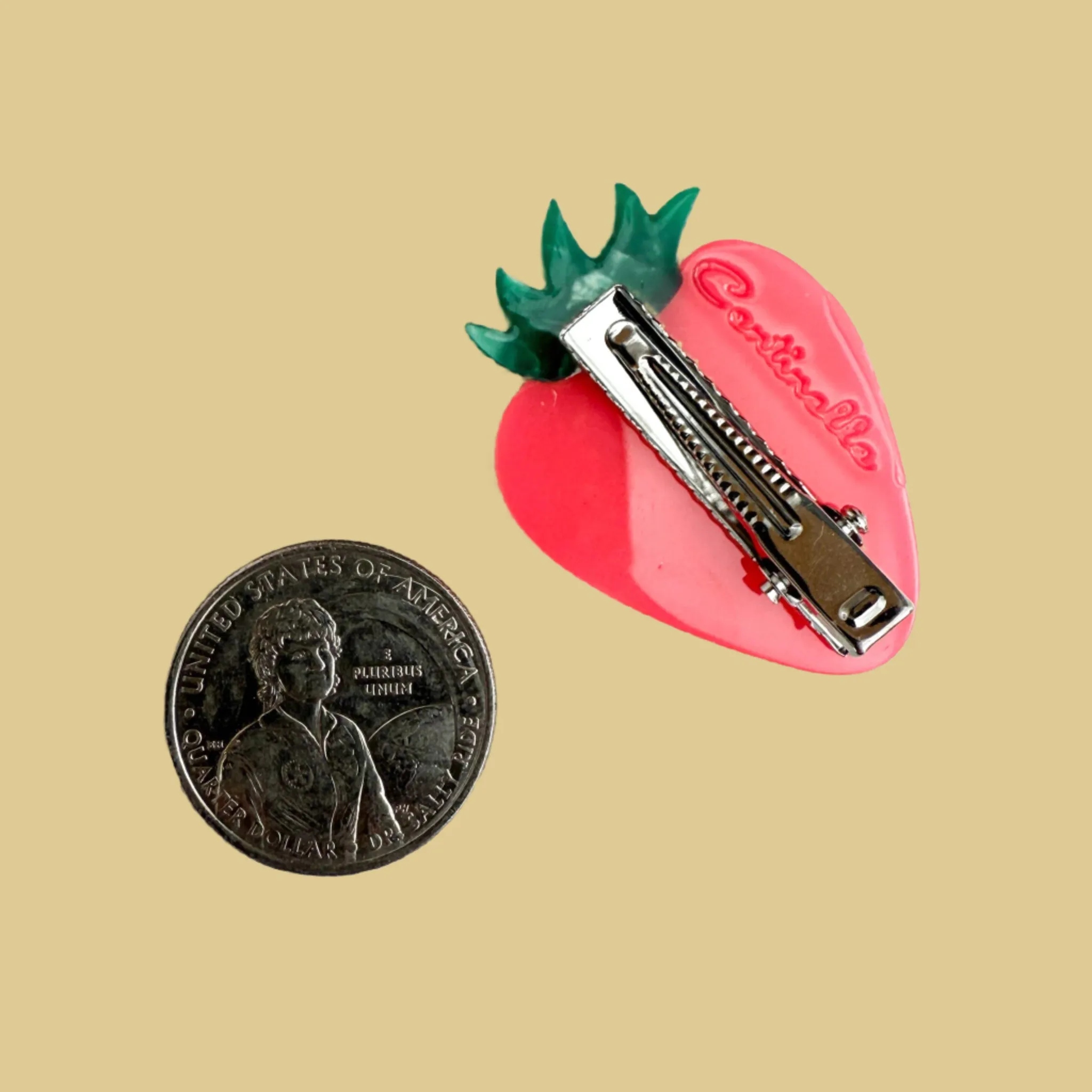 Neon Strawberry Hair Alligator Clip sold by Centinelle product image thumbnail 3